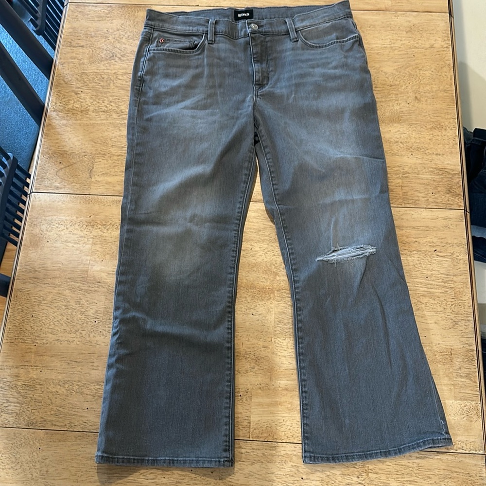 Hudson jeans-size 32 Hudson Jeans Natalie Distressed Mid Rise Bootcut Crop Jeans